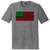 African American Flag 12 Inches Art Mens Tri-Blend DTG T-shirt - Grey Heather