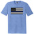Police American Flag Thin Blue Line 12 Inches Mens Tri-Blend DTG T-shirt - Denim Blue Heather