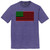 African American Flag 12 Inches Art Mens Tri-Blend DTG T-shirt - Purple Heather
