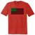 African American Flag 12 Inches Art Mens Tri-Blend DTG T-shirt - Red Heather