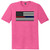 Police & Fire American Flag Thin Blue and Red Line 12 Inches Mens Tri-Blend DTG T-shirt - Fuchsia Heather