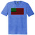African American Flag 12 Inches Art Mens Tri-Blend DTG T-shirt - Royal Blue Heather