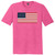 American Flag 12 inches Mens Tri-Blend DTG T-shirt - Fuchsia Heather