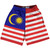 Malaysia Country Flag Lacrosse Shorts - Red & White & Blue