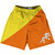 Bhutan Country Flag Lacrosse Shorts - Yellow & Orange & White