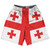 Georgia Country Flag Lacrosse Shorts - White & Red