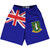 British Virgin Islands Country Flag Lacrosse Shorts - Blue & White & Red