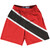 Trinidad And Tobago Country Flag Lacrosse Shorts - Red & Black & White