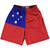 Samoa Country Flag Lacrosse Shorts - Red & Blue & White