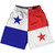 Panama Country Flag Lacrosse Shorts - White & Red & Blue