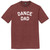 Dance Dad Mens Tri-Blend DTG T-shirt - Maroon Frost
