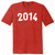 2014 Year Celebration Mens Tri-Blend DTG T-shirt - Red Heather