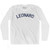 LEONARD Adult Cotton Long Sleeve T-shirt - White
