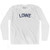 LOWE Adult Cotton Long Sleeve T-shirt - White