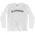 Aluminium  Adult Cotton Long Sleeve T-shirt - White