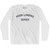 Moon Landing Denier Adult Cotton Long Sleeve T-shirt - White