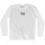 Tin Adult Cotton Long Sleeve T-shirt - White