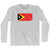 East Timor Country Flag Adult Cotton Long Sleeve T-shirt - Grey Heather East Timor Country Flag Adult Cotton Long Sleeve T-shirt - Grey Heather