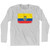 Ecuador Country Flag Adult Cotton Long Sleeve T-shirt - Grey Heather