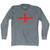England Country Flag Adult Tri-Blend Long Sleeve T-shirt - Athletic Grey England Country Flag Adult Tri-Blend Long Sleeve T-shirt - Athletic Grey