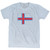 Faroe Islands Country Flag Adult Tri-Blend T-shirt - Athletic White