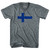 Finland Country Flag Adult Tri-Blend V-neck T-shirt - Athletic Grey
