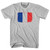France Country Flag Adult Cotton T-shirt - Cool Grey