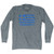 Greece Country Flag Adult Tri-Blend Long Sleeve T-shirt - Athletic Grey