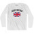 Great Britain Country Flag Heritage Adult Cotton Long Sleeve T-shirt - White
