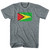 Guyana Country Flag Womens Tri-Blend Junior Cut T-Shirt - Athletic Grey