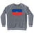 Haiti Country Flag Adult Tri-Blend Sweatshirt - Athletic Grey