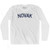 Novak Adult Cotton Long Sleeve T-Shirt - White