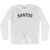 Santos Adult Cotton Long Sleeve T-Shirt - White