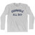 Cornhole All Day Adult Cotton Long Sleeve T-shirt - Grey Heather