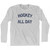 Hockey All Day Adult Cotton Long Sleeve T-shirt - Grey Heather