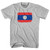 Laos Country Flag Womens Cotton Junior Cut T-Shirt - Grey Heather