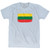 Lithuania Country Flag Adult Tri-Blend T-shirt - Athletic White