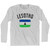 Lesotho Country Flag Heritage Adult Cotton Long Sleeve T-shirt - Grey Heather