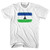 Lesotho Country Flag Adult Cotton T-shirt - White