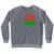 Madagascar Country Flag Adult Tri-Blend Sweatshirt - Athletic Grey