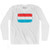 Luxembourg Country Flag Adult Cotton Long Sleeve T-shirt - White