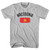 Macedonia Country Flag Heritage Womens Cotton Junior Cut T-Shirt - Grey Heather