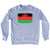 Malawi Country Flag Adult Tri-Blend Sweatshirt - Heather Grey