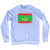 Mauritania Country Flag Adult Tri-Blend Sweatshirt - White