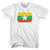 Myanmar Country Flag Womens Cotton Junior Cut T-Shirt - White