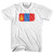 Mongolia Country Flag Adult Cotton T-shirt - White