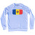 Moldova Country Flag Adult Tri-Blend Sweatshirt - White