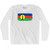 New Caledonia Country Flag Adult Cotton Long Sleeve T-shirt - White