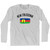 New Caledonia Country Flag Heritage Adult Cotton Long Sleeve T-shirt - Grey Heather