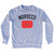 Morocco Country Flag Heritage Adult Tri-Blend Sweatshirt - Heather Grey